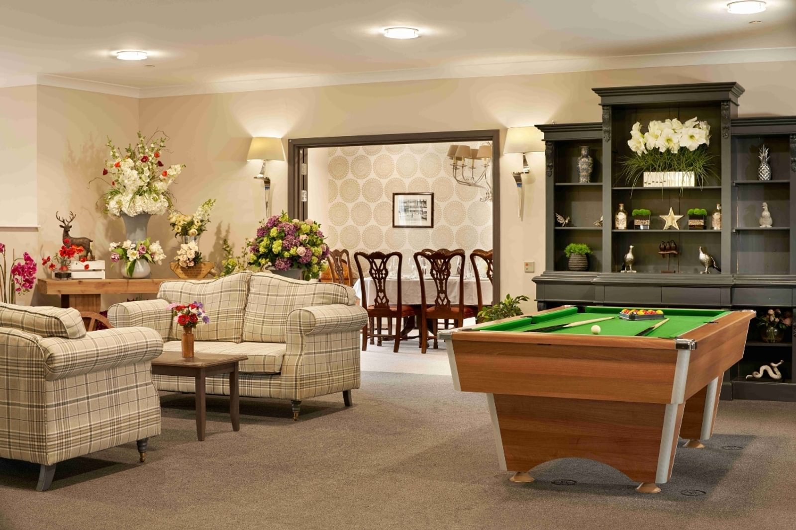 The Manor Care Home resident lounge and activity room