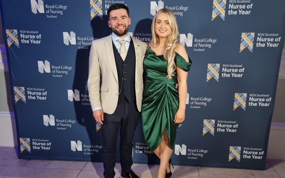 Male and female at RCN awards in Scotland