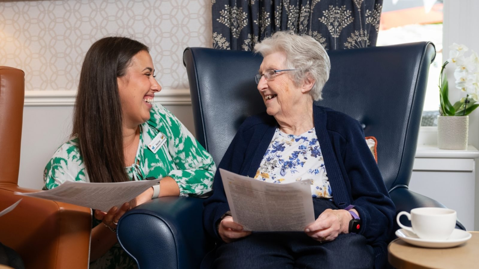 The Orchard Nursing Home in St Albans, Resident doing an activity