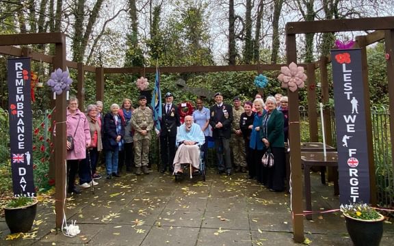 Whittington House Care Home Remembrance Service gathering