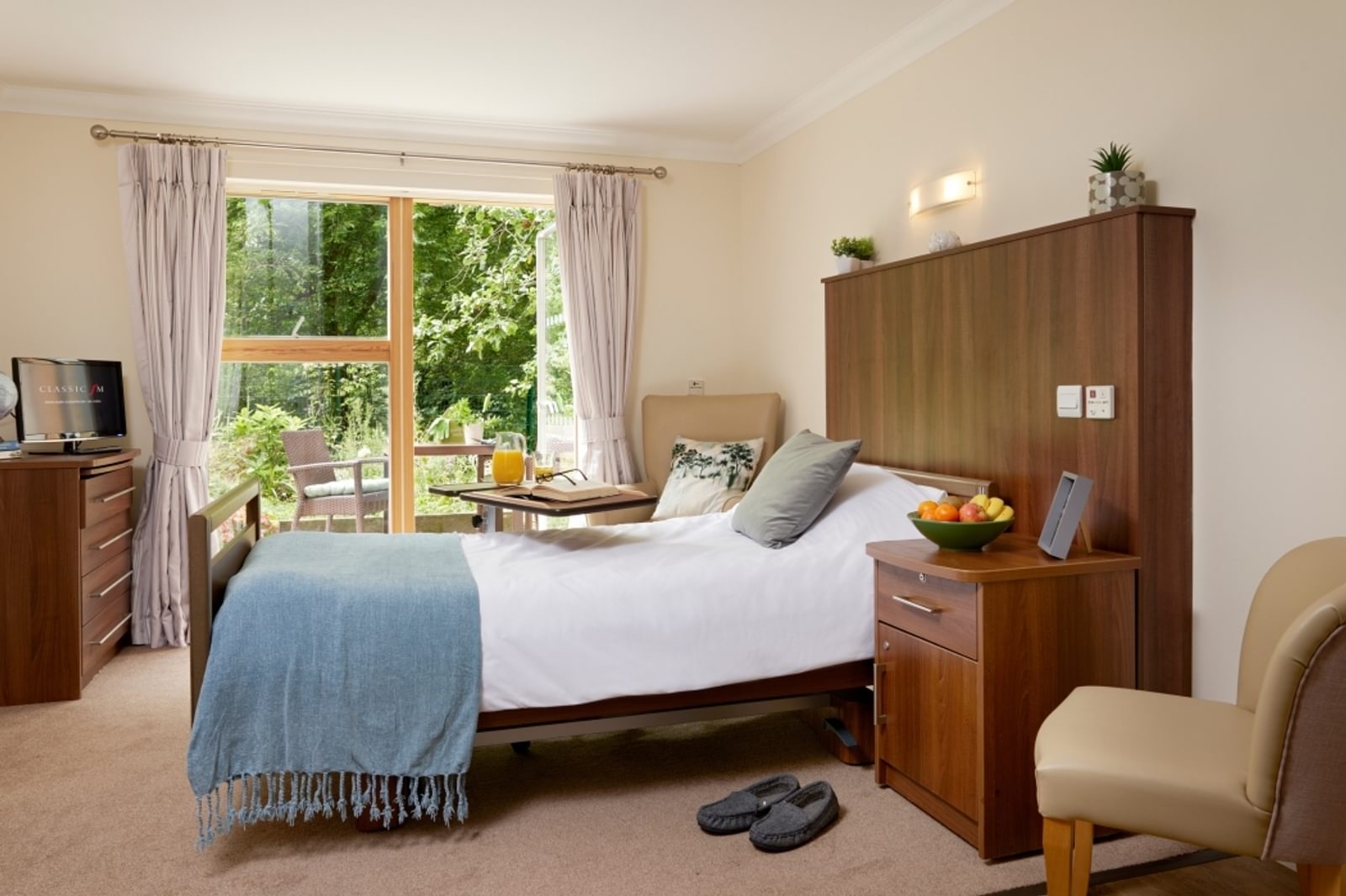 Whittington House Care Home resident garden bedroom for residential care