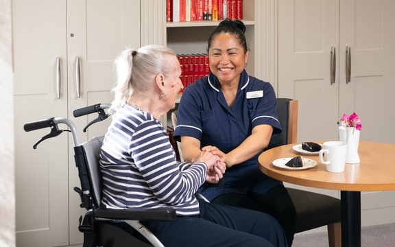 Nurse providing care at Caring Homes