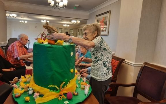 Easter Bonnet competition at Caring Homes Group 2024 at The Orchard Nursing Home