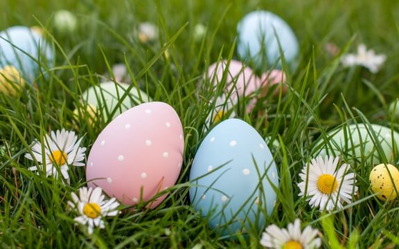 Easter egg hunt event at a care home for families and friends