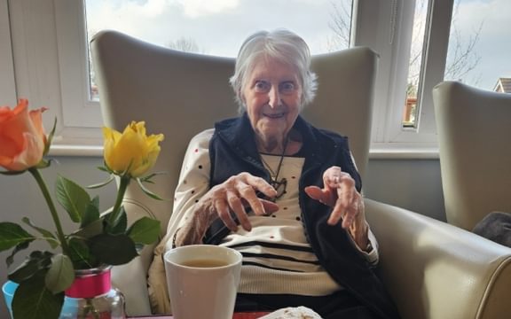 Hillside Care Home in Sudbury resident celebrating International Womens Day