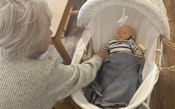 Mellish House Care Home resident and doll