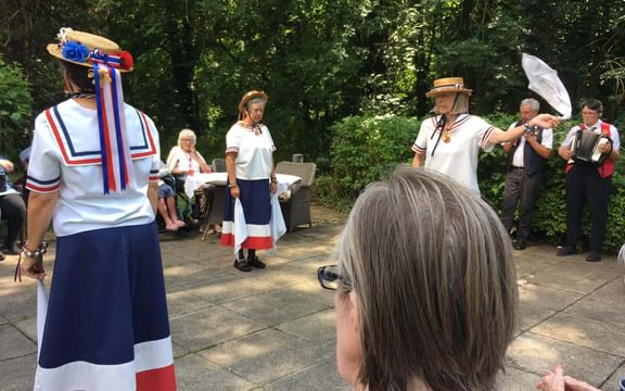 Morris Dancers at Whittington House Care Home in Cheltenham.