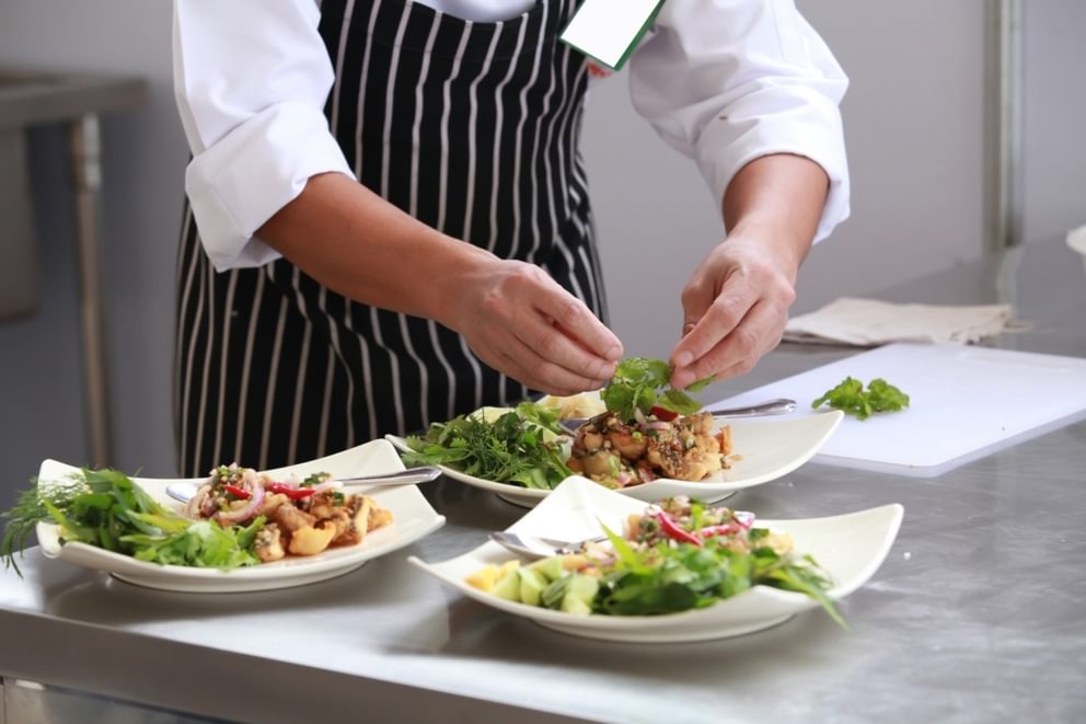 Chef preparing food