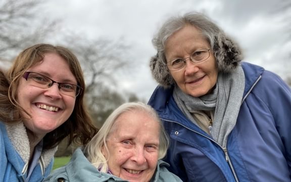 Team members and residents at Whittington House Care Home in Cheltenham