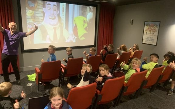 The Manor cinema with children enjoying a film