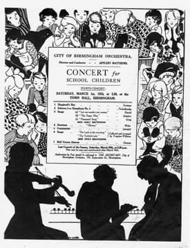Archival concert programme for a children's concert in 1924