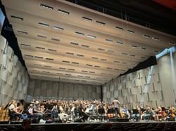 Photograph of the CBSO and CBSO Chorus rehearsing in Monaco.