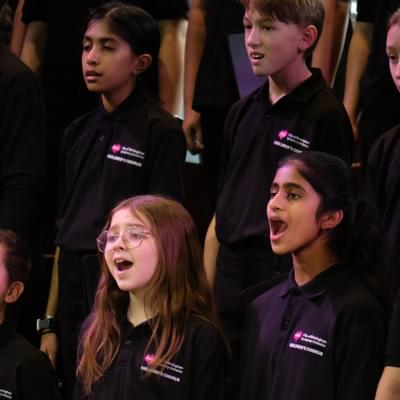 Photograph of the CBSO Children's Chorus singing