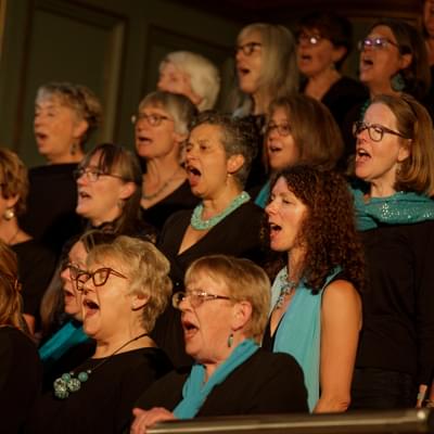 Photograph of women singing as part of SO Vocal