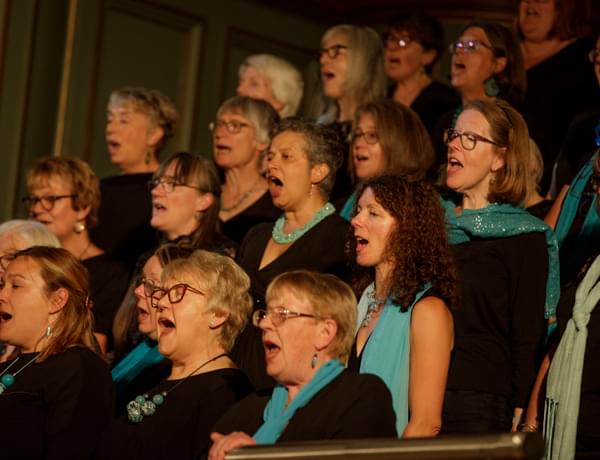Photograph of women singing as part of SO Vocal