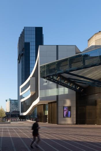 The exterior of Symphony Hall.