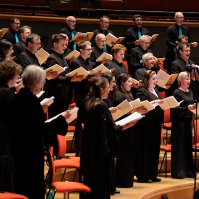 Ex Cathedra on stage at Symphony Hall
