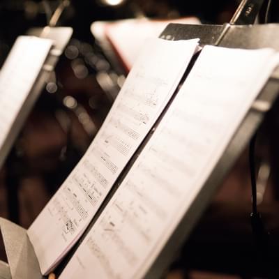 Photograph of music stands