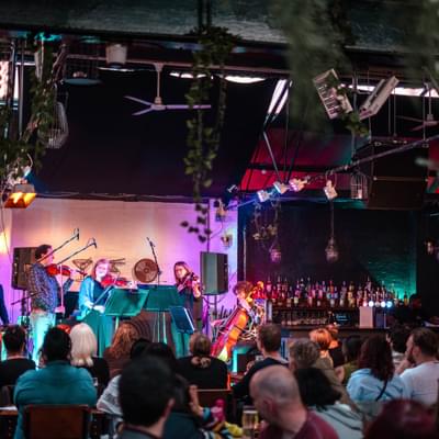 Image of CBSO String Quartet performing in Hockley Social Club