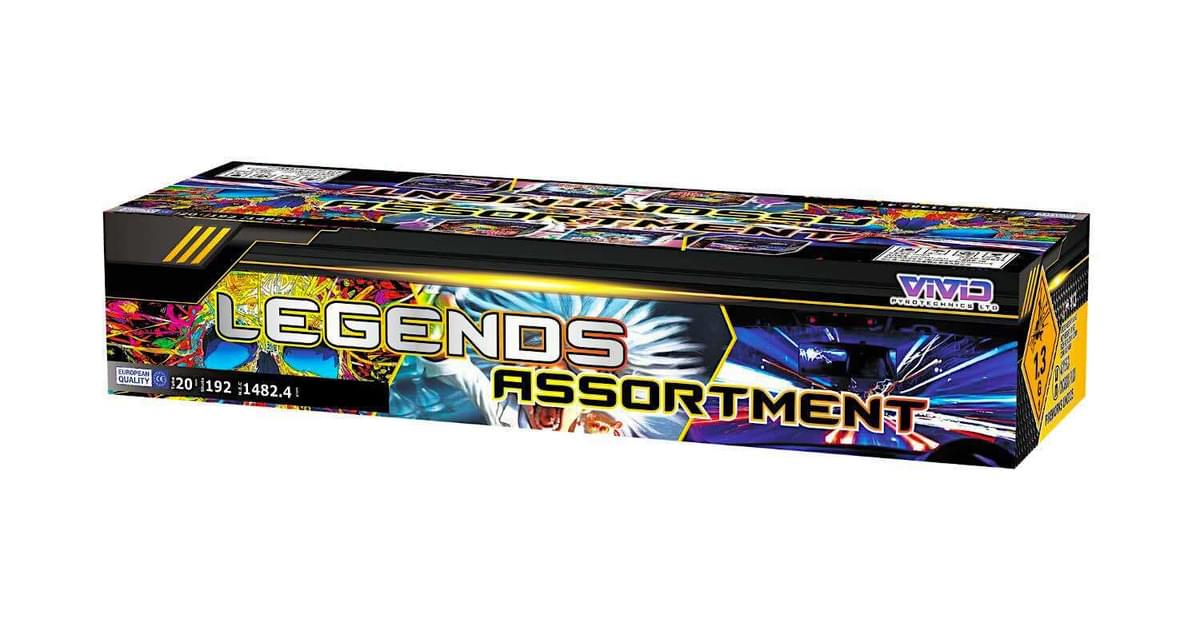 LEGENDS ASSORTMENT FIREWORK BARRAGE PACK FROM VIVID PYROTECHNICS