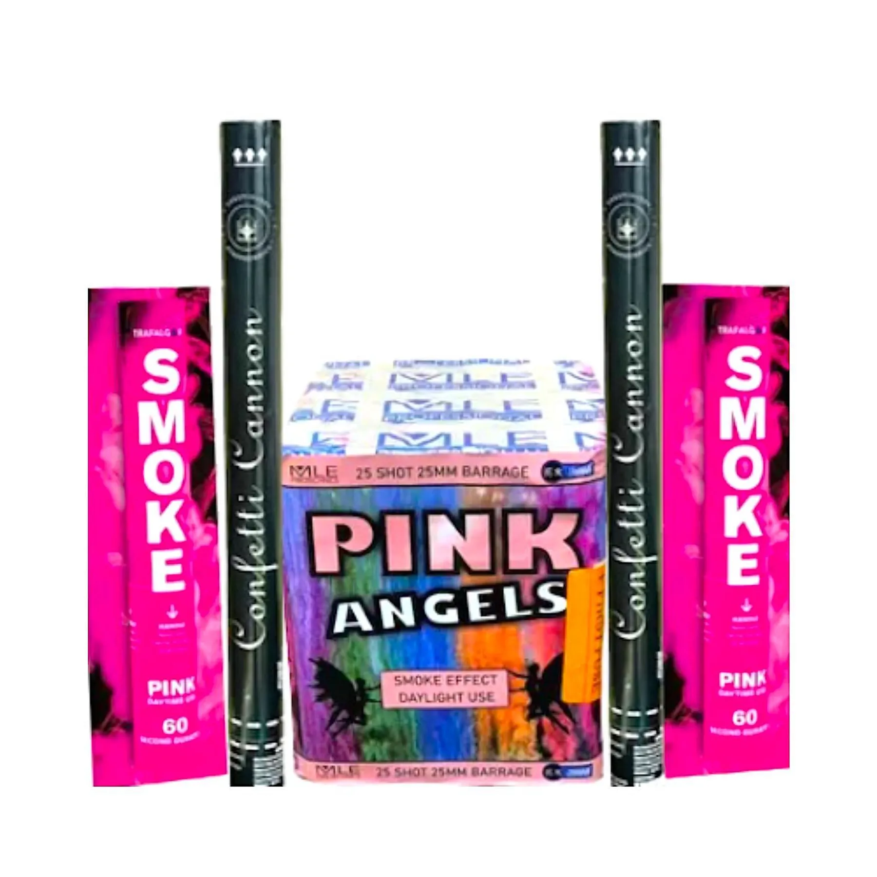Pink Angels confetti pink smoke gender reveal Manchester Fireworks