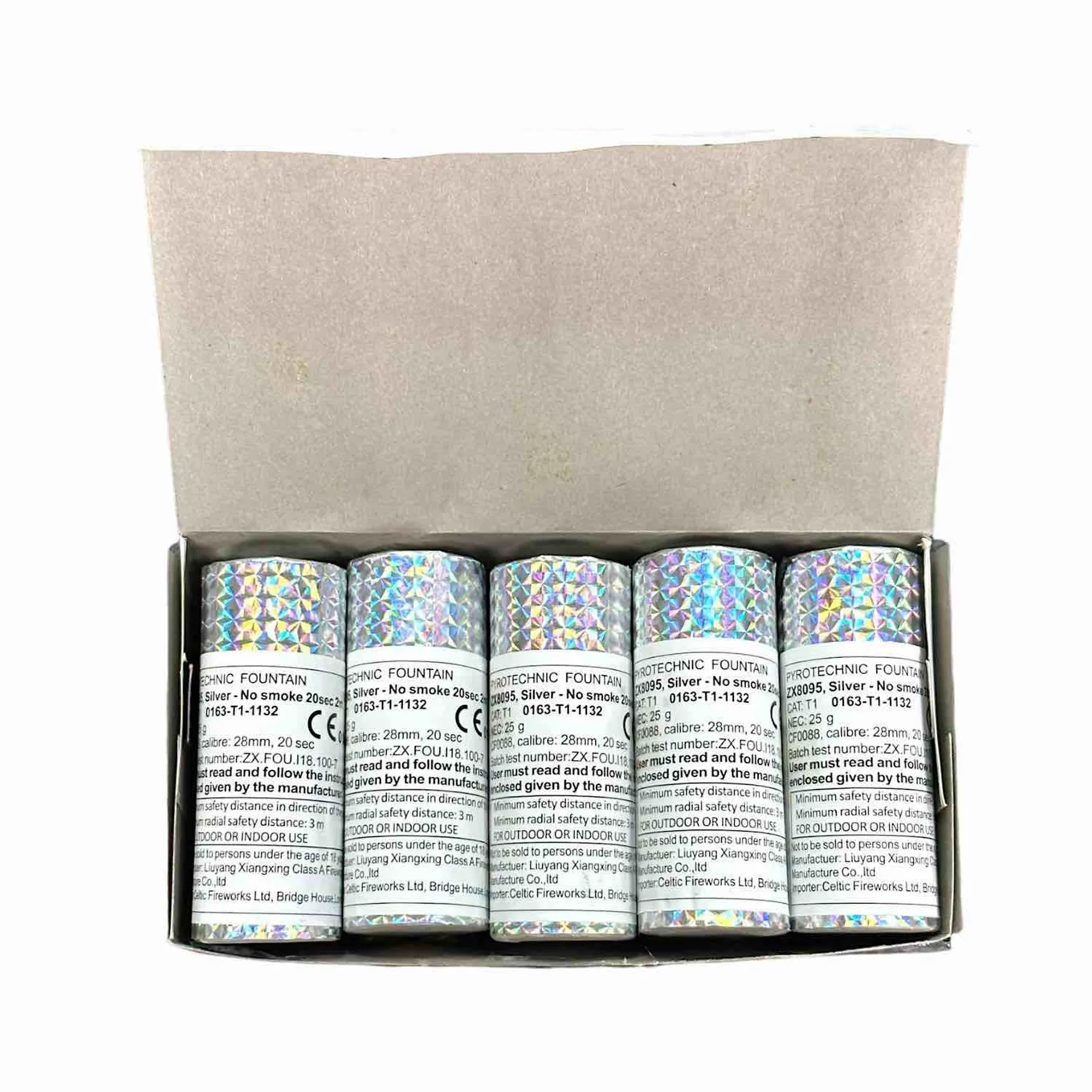 Silver Fountain No Smoke Five Box Manchester Fireworks