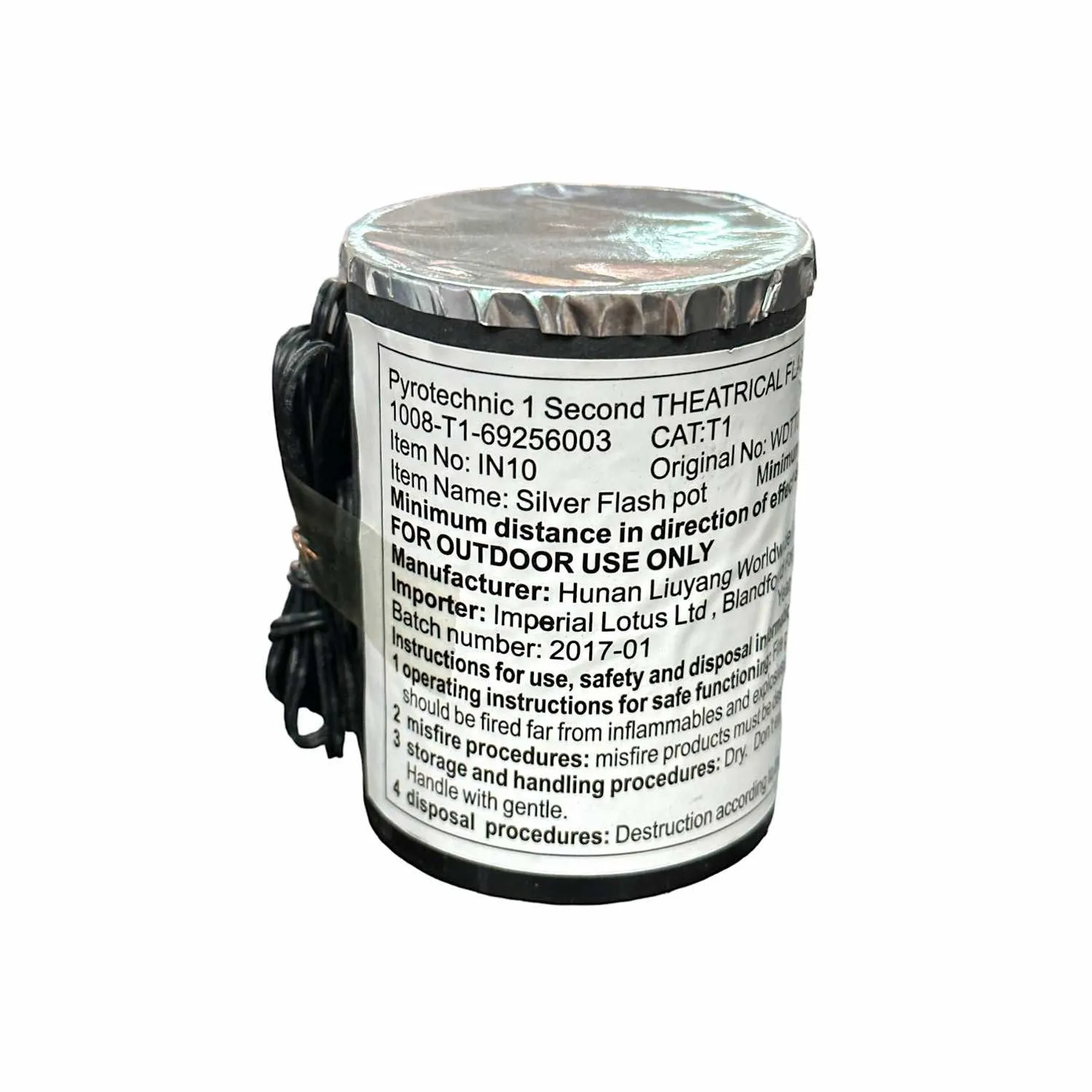 T1 Silver Flash Pots 5 Pack | Single Blast Stage Pyrotechnics For Sale
