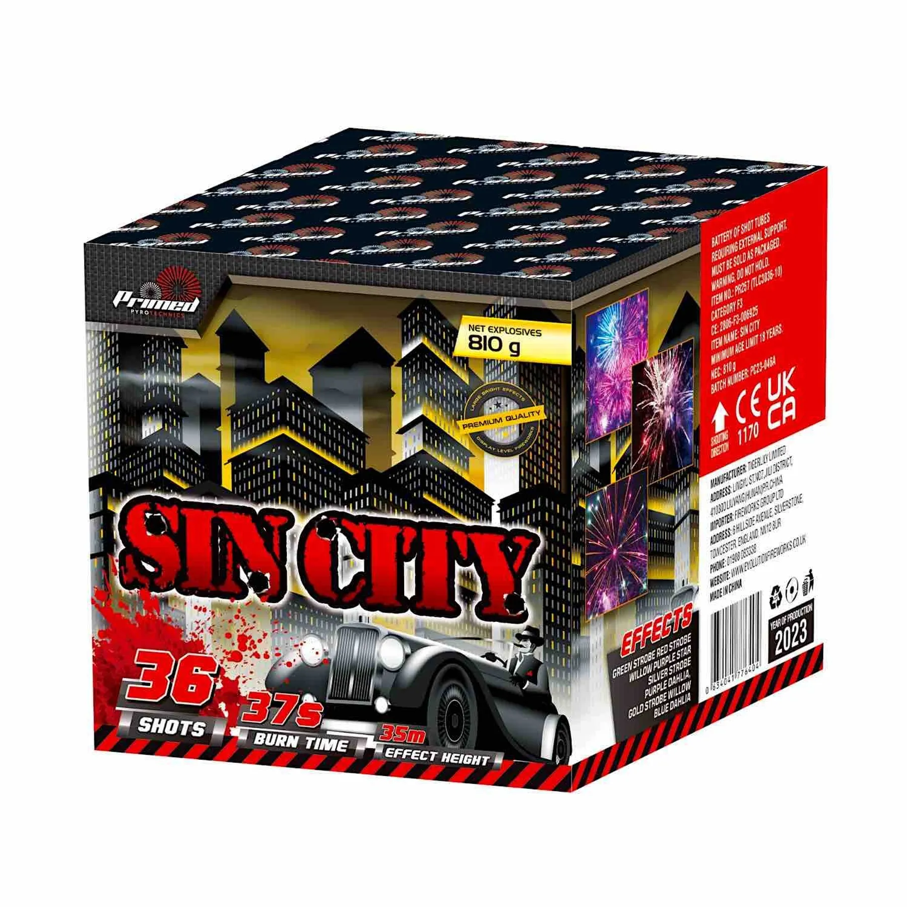 Sin City Primed Fireworks Manchester