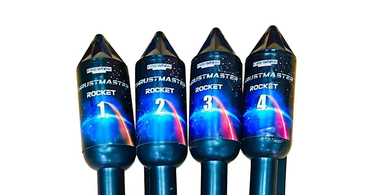 Thrust Master ROCKETS - 4 PACK Of Quality Large Firework Rockets