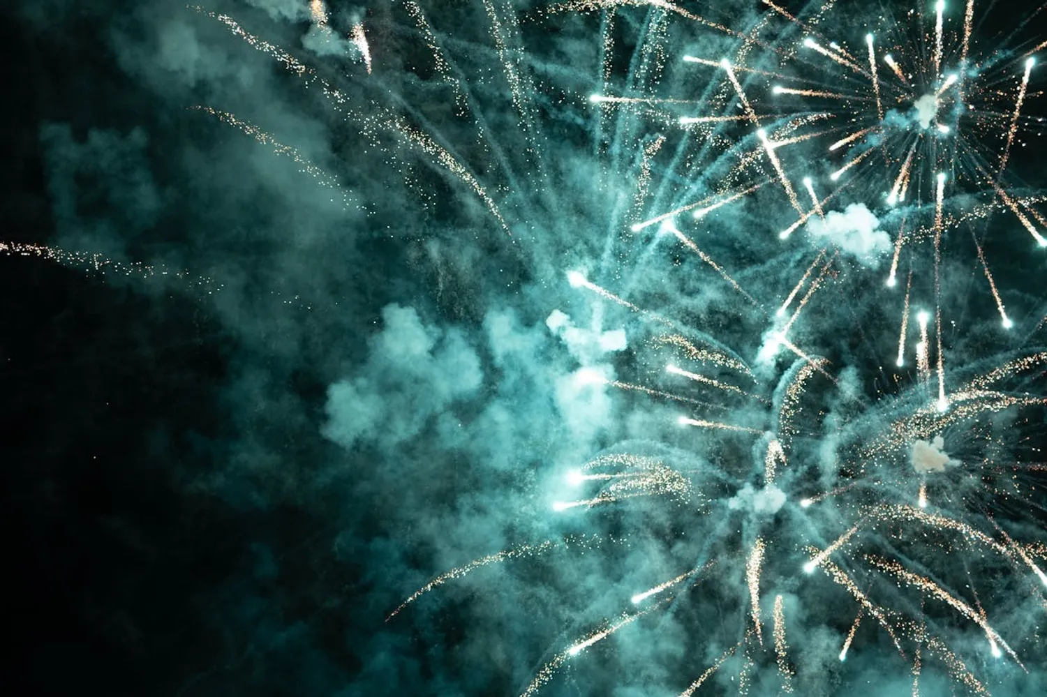 Blue firework