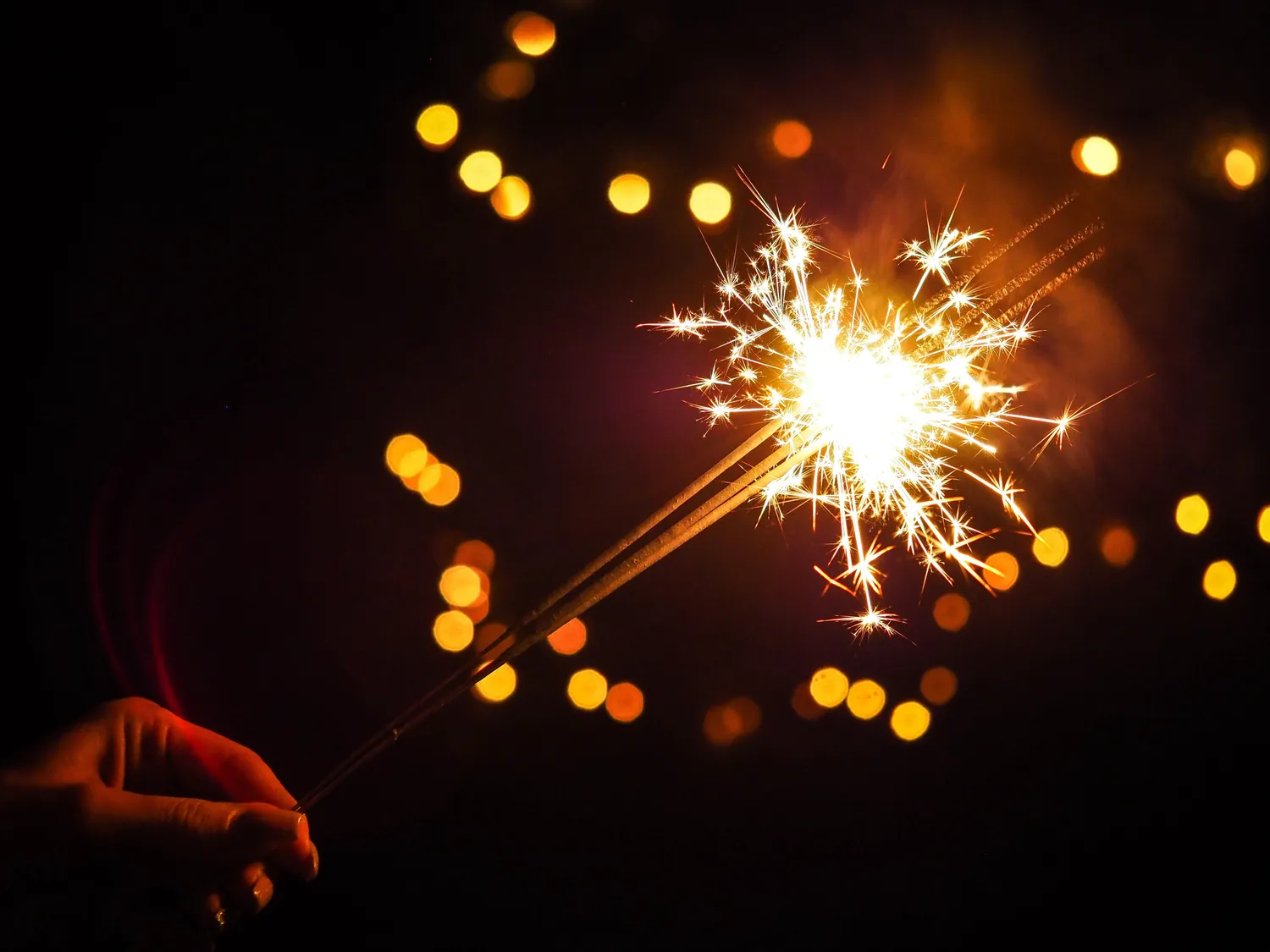 Close up picture of sparklers