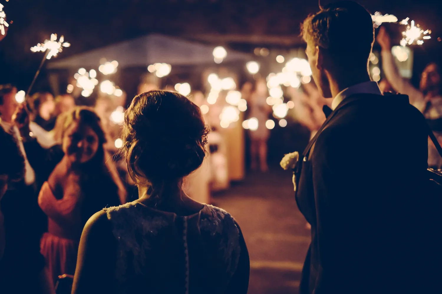 Community with sparklers