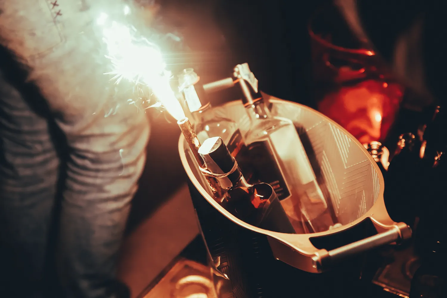 Ice fountains champagne Bottle Service