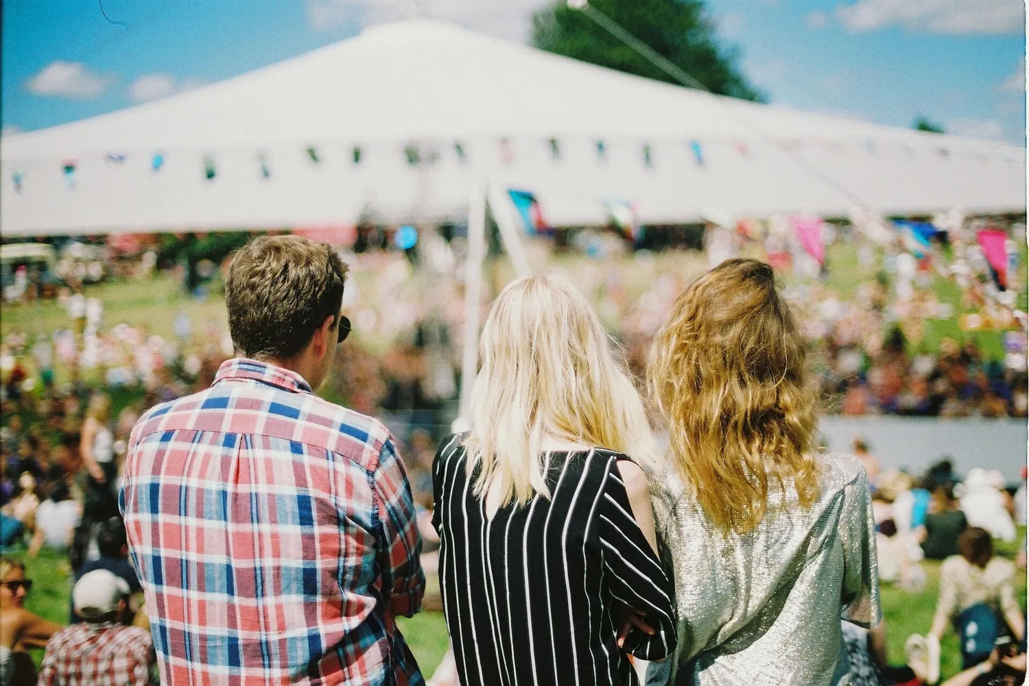 People at a summer fair
