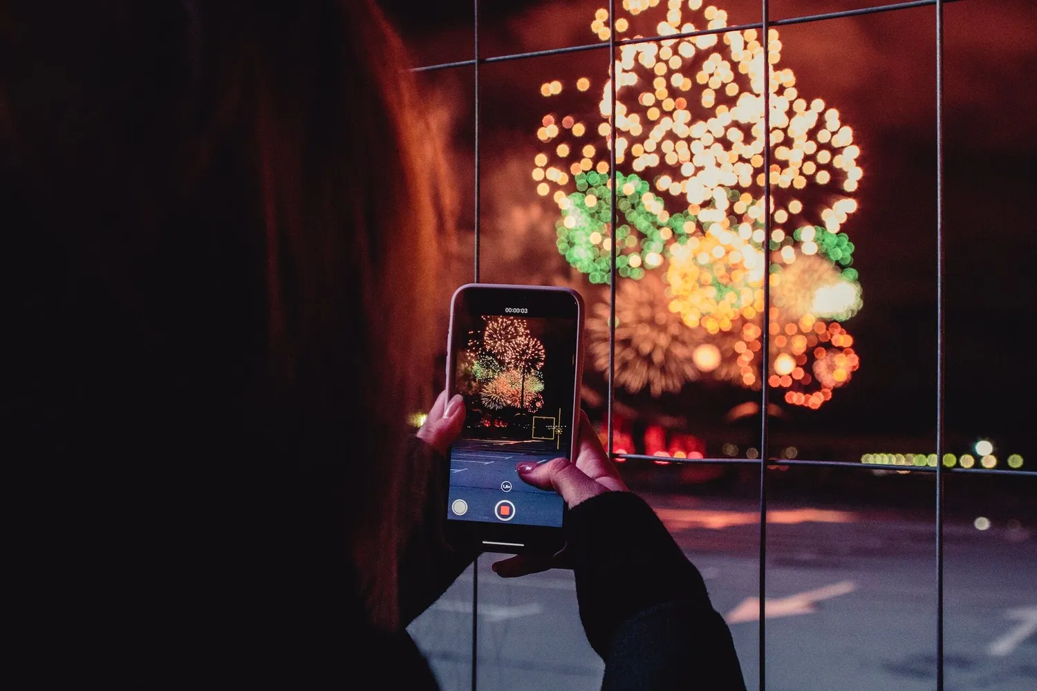 Photographing fireworks from a distance