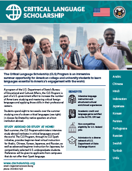 CLS Advisor Roadmap - Critical Language Scholarship Program