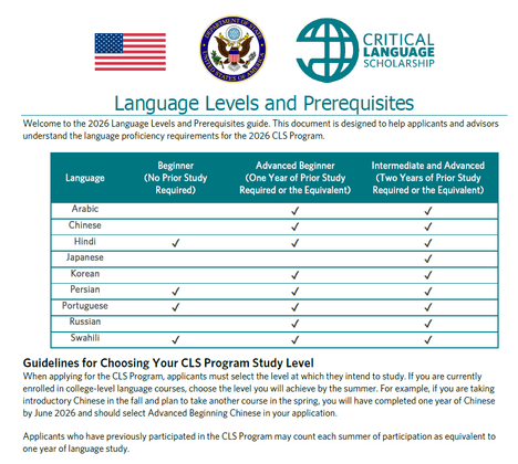 Applicant Resources - Critical Language Scholarship Program