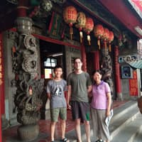 This photo was taken at a small Buddhist temple just outside of Tainan, which I visitied with my host mom and host brother.