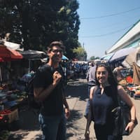 Jacob Burch-Konda CLS Turkish participant Zoe Kemprecos and I stand with our Advanced Turkish Grammar teacher Ibrahim Yildirim inside the Azerbaijan University of Languages.