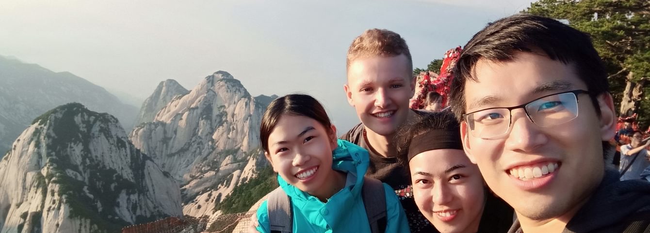 Huashan Mountain. I went with my friends Isaac, Kaijie, and Yinying. THis was the photo of the sunrise at the summit!