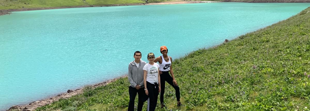 With host family at Kol-tor Lake