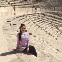 Learning about history and architecture at Amman's Roman Theater. Nilaya Knafo