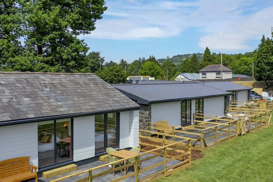 Exterior of lodges 12, 13, 14 and 15