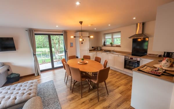 Riverview Cottage | Large Kitchen/Dining Area at  RWST family holiday lodge