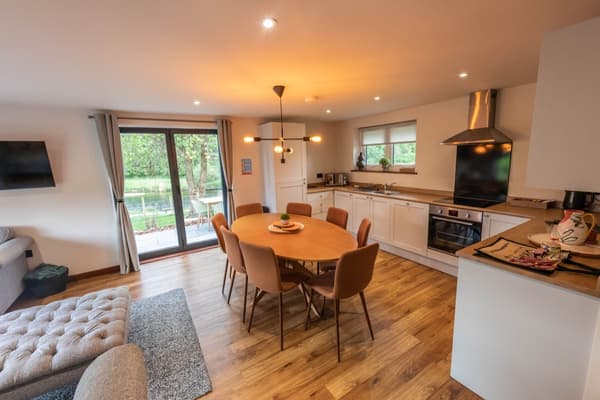 Riverview Cottage | Large Kitchen/Dining Area at  RWST family holiday lodge