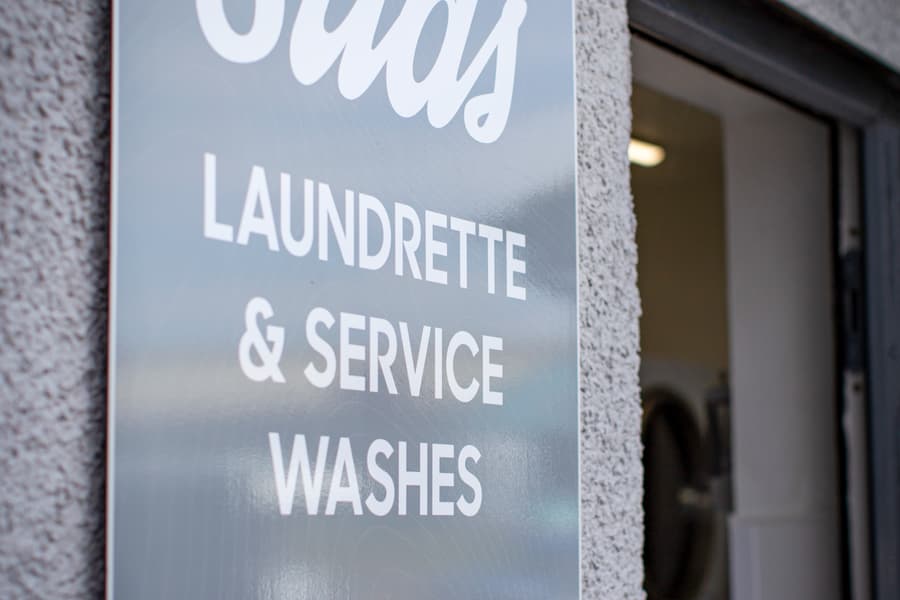 Suds Laundrette at Llanrwst where you can wash your clothes or use a service wash