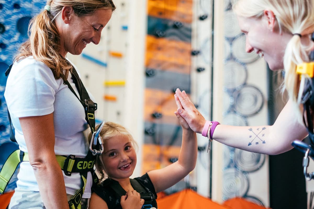 Indoor adventure climb at Adventure Parc Snowdonia | February Half Term in North Wales