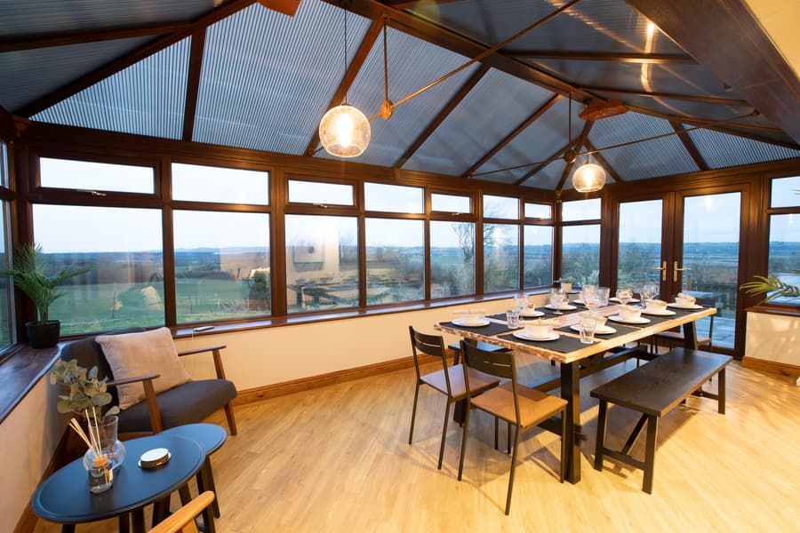 Kestrel Cottage Dining Area with View