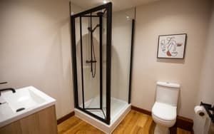 Mountain View Cottage | Modern Bathroom With Walk In Shower