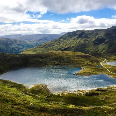 A scenic view of Snowdonia